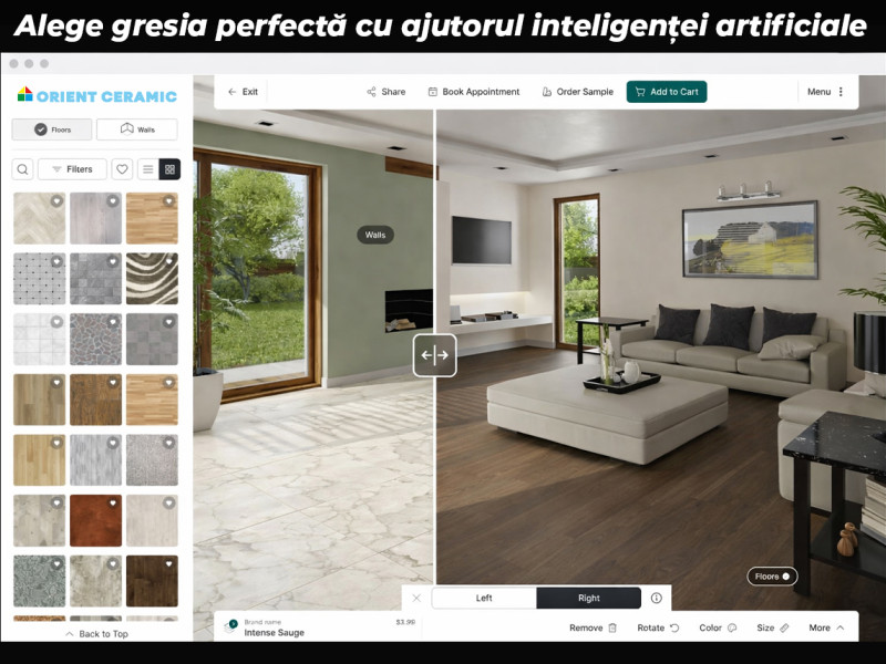 Alege fără greșeli: cum te ajută simulatorul AI Orient Ceramic să vezi gresia, faianța și SPC-ul înainte de cumpărare