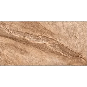 GRESIE 8D36A52 - 30X60 cm, porțelanată mată, bej cu textură în relief, rectificată, glazurată, potrivită pentru interior și exterior.