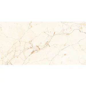 GRESIE ELEGANT ROSALIANO GRANDE - 60X120 cm, porțelanată lucioasă, model marmură în nuanțe calde, rectificată, potrivită pentru interioare elegante și luminoase.