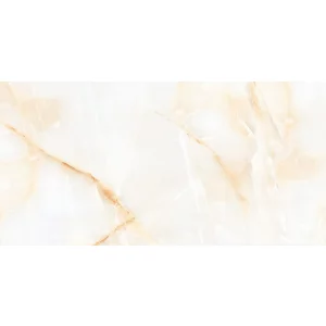 GRESIE JENY BEIGE - 60X120 cm, porțelanată lucioasă, rectificata, în nuanțe de crem-bej deschis cu venatura bej-auriu, aspect elegant și luminous de marmura naturala.