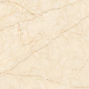 GRESIE 1067 – 60X60 cm, porțelanată lucioasă, în nuanțe crem-bej cu venaturi fine aurii, aspect elegant și rafinat de marmura naturala.