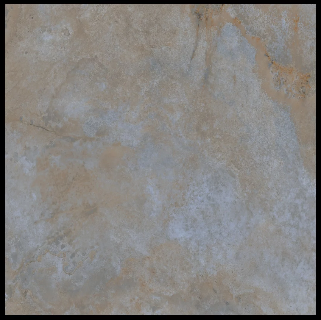 GRESIE VENTANO - 60X60 cm, porțelanată, lucioasă, în nuanțe de gri, bej și accente ruginii, design unic realizat prin imprimare digitală, ideală pentru interioare elegante.