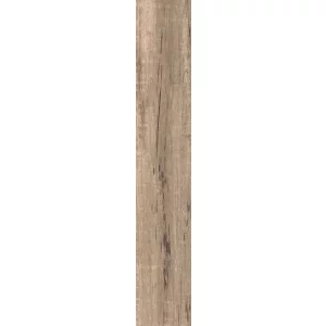 GRESIE 6803 TAURAS WOOD ALMOND - 19.5X120 cm, porțelanată, glazurata, rectificata, aspect lemn, în nuanțe de maro-almond cu accente mai închise și efecte metalice discrete, ideală pentru interioare moderne și rezistente.