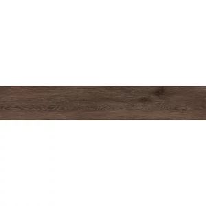 GRESIE KASHMIR WOOD WENGUE - 20X120 cm, porțelanată, glazurata, rectificata, mată, în nuanțe maro închis (wengue) cu aspect realist de lemn texturată în relief, pentru interior si exterior.