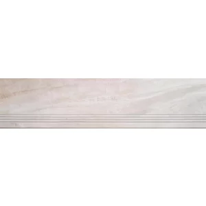 TREAPTA GRESIE OMEGA GREEN - 30X120 cm, portelanata, glazurata, lucioasa, rectificata, interior si exterior, aspect de piatra naturala in nuante de crem si gri.
