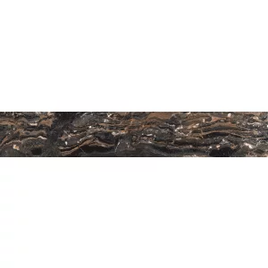 CONTRATREAPTA GRESIE GALAXY BLACK HG - 17X120 cm, porțelanată, glazurată, rectificata, cu finisaj super lucios high-glossy și design sofisticat în nuanțe de negru, cupru și alb.