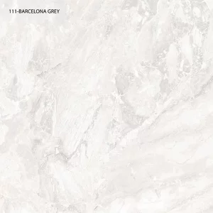 GRESIE BARCELONA GREY (111) - 60X60 cm, porțelanată, glazurata, lucioasă, cu aspect marmorat gri, ideală pentru interioare elegante și moderne.