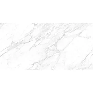 GRESIE CALACATTA NATURAL GRANDE - 80X160 cm, porțelanată, rectificata, finisaj super lucios high glossy, alb natural cu vene gri fine, aspect marmură Calacatta.