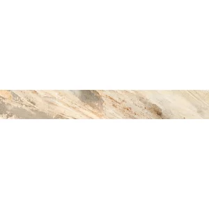 CONTRATREAPTA GRESIE FOSSIL CREMA GRANDE - 19.5X120 cm, portelanata, glazurata, rectificata,  mată, în nuanțe calde de crem, bej și gri, cu aspect rustic de piatră naturală.