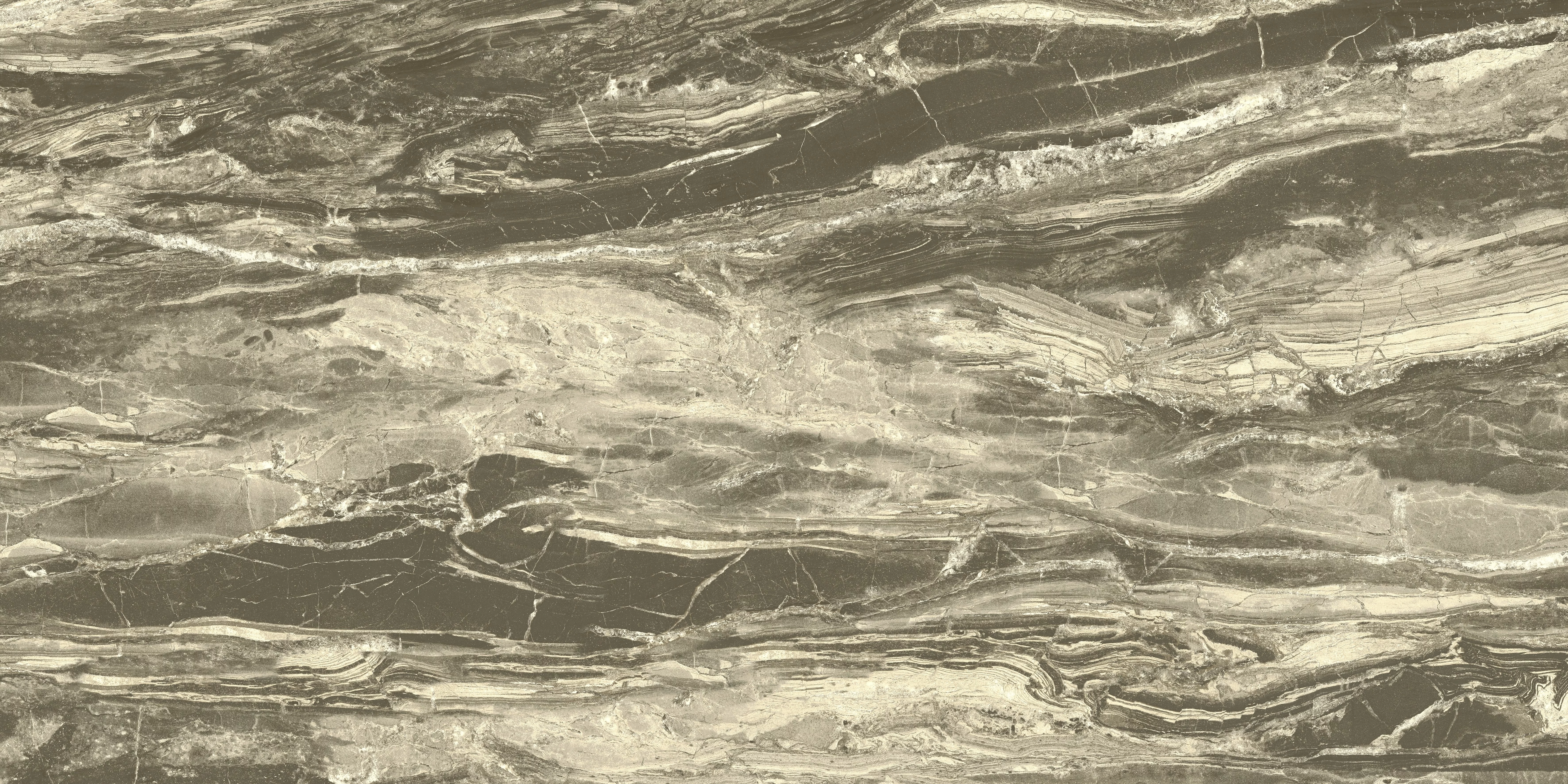 GRESIE exterior, SLIM 4.8MM TERRA STONE PST16, 60X120, portelanata, aspect piatra naturala, gri si bej, lucioasa, rectificata