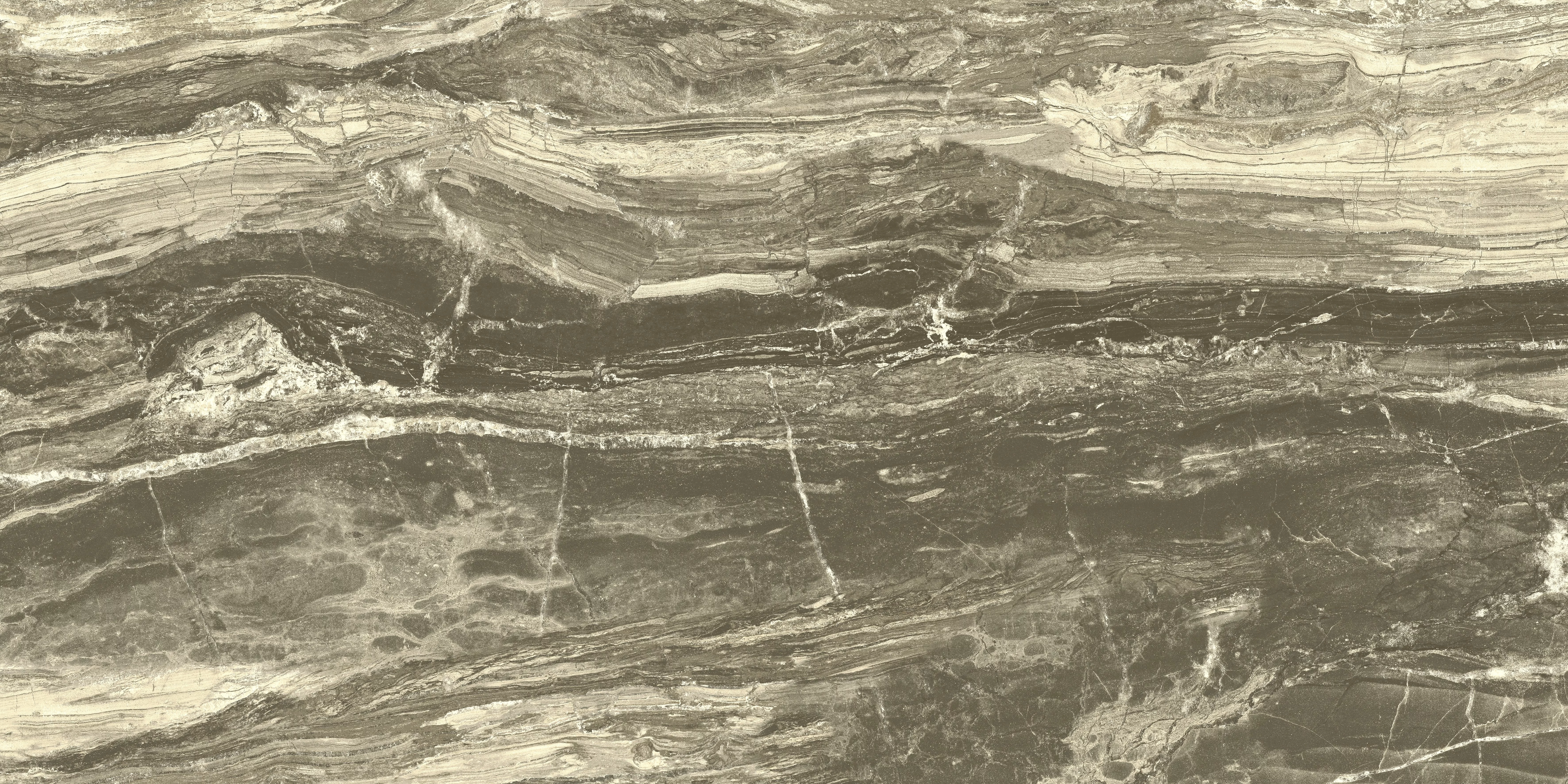 GRESIE exterior, SLIM 4.8MM TERRA STONE PST16, 60X120, portelanata, aspect piatra naturala, gri si bej, lucioasa, rectificata