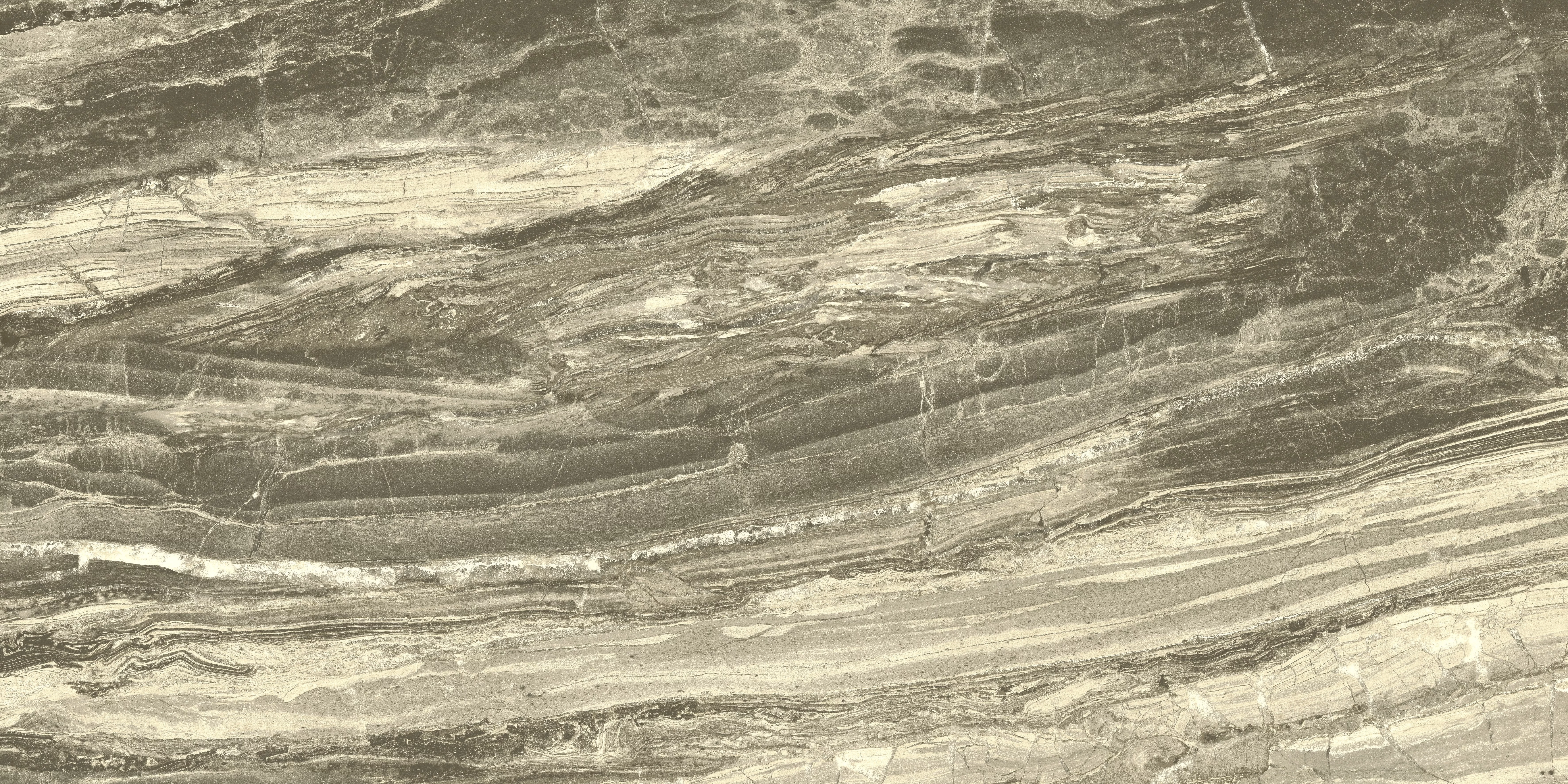 GRESIE exterior, SLIM 4.8MM TERRA STONE PST16, 60X120, portelanata, aspect piatra naturala, gri si bej, lucioasa, rectificata