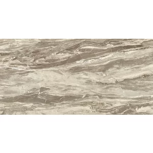 GRESIE exterior, SLIM 4.8MM PST16, 60X120, portelanata, aspect piatra naturala, gri si bej, lucioasa, rectificata 