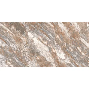 GRESIE 99602 - 30X60 cm, porțelanată, rectificata, cu finisaj mat și relief, cu aspect de piatra naturala in nuante de gri si maro, rezistenta și versatila, ideala pentru interior și exterior.