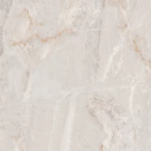 GRESIE MATRIX BIANCO - 60X120 cm, porțelanată, lucioasă, rectificată, aspect de marmura naturala în nuanțe de alb-gri deschis cu nervuri subtile bej, potrivită pentru interioare moderne și elegante.