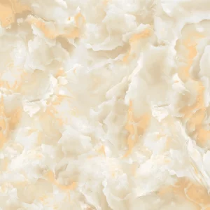 GRESIE SKY ONYX BEIGE - 60X60 cm, porțelanată, lucioasă, aspect de piatra naturala Onyx cu nuanțe elegante de bej și crem, ce conferă un aspect luxos și sofisticat spațiilor interioare.