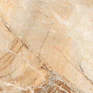 GRESIE DAMASCATA BEIGE - 60X60 cm, porțelanată, în nuanțe de bej cu vene albe și accente maronii, aspect de marmură naturală lucioasă, potrivită pentru spații elegante.