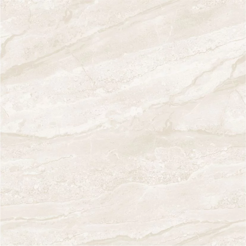 GRESIE CL-1052 SOLUBLE SALT - 60X60 cm, portelanată, rectificata, în nuanțe de bej deschis cu vene fine, aspect de piatră naturală lucioasă, ideală pentru spații elegante și luminoase.