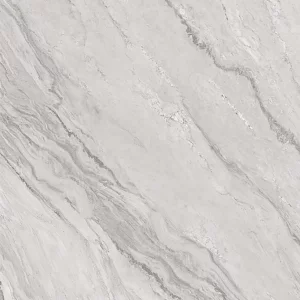 GRESIE SILVER MILANO (GS88002) - 80X80 cm, porțelanată, lucioasă, în nuanțe de gri argintiu cu efect marmorat și inserții metalice discrete, ideală pentru interioare moderne și elegante.