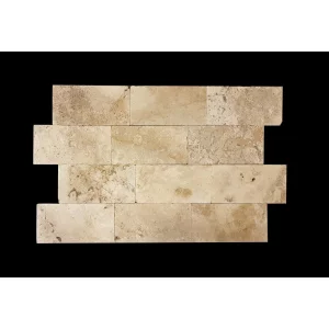 TRAVERTIN CLASSIC MIX - 15.2X30.5X1 cm, finisaj tumbled (antichizat), neșlefuit și nechituit, în nuanțe naturale de crem și bej, ideal pentru proiecte rustice și mediteraneene.