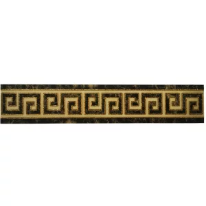 BRAU COVOR CERAMIC FC-8467-G - 11.5X60 cm, model geometric grecesc, în tonuri de bej și maro, perfect pentru încadrarea covorului ceramic FC-8467-G.