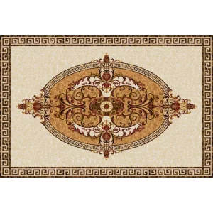 COVOR CERAMIC FC-11936-G (6 PLACI) - 120X180 cm, design baroc în nuanțe de bej, maro și burgundy, ideal pentru interioare clasice și elegante.