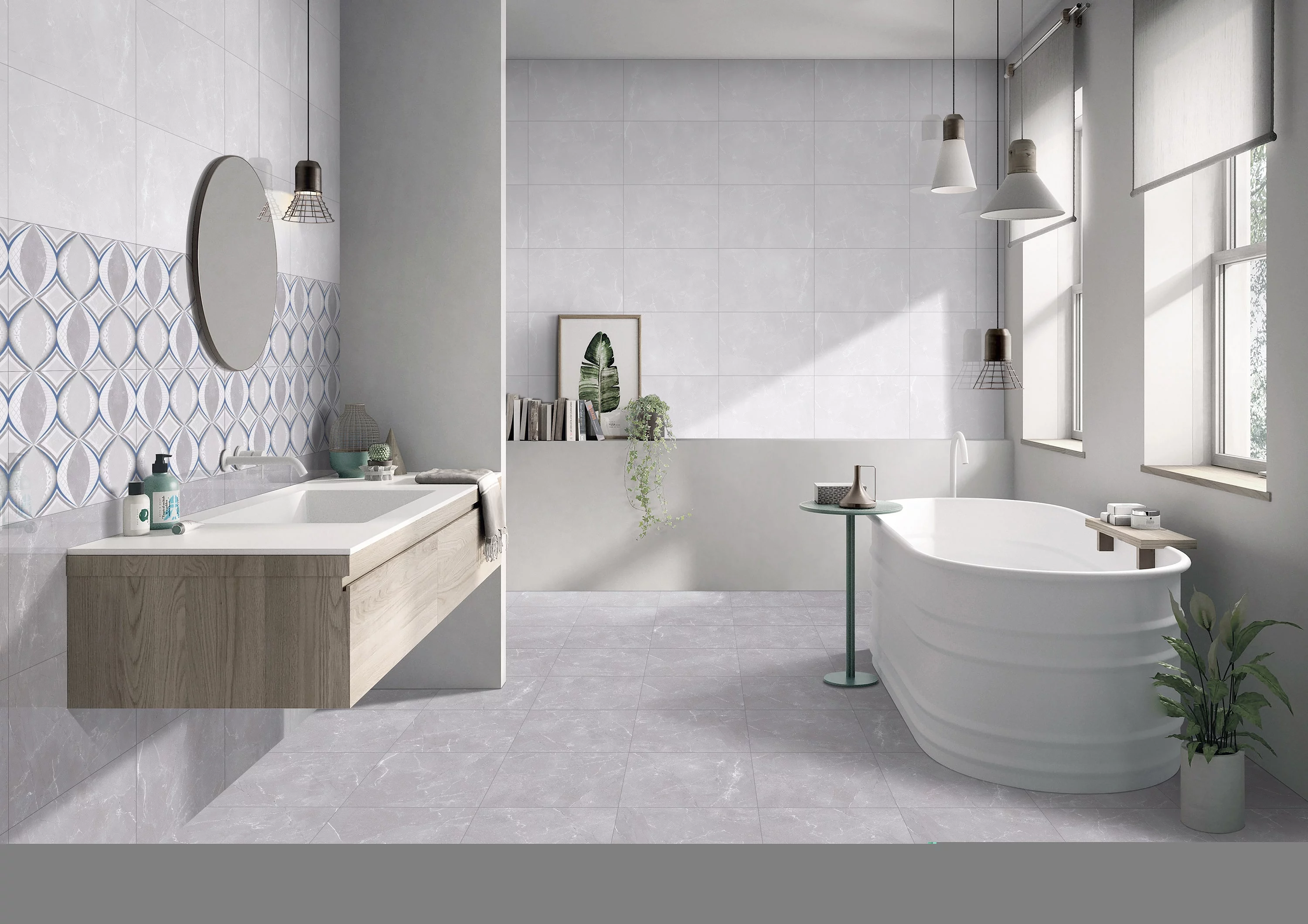 FAIANTA WONDERLUST 112 HL 02 - 30X45 cm, ceramica glazurata, rectificata, cu design geometric modern, lucioasă, rectificată, ideală pentru pereții interiori.