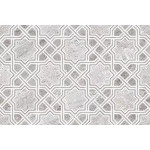 FAIANTA ZION GREY 115 HL 02 - 30X45 cm, ceramica glazurata, rectificata, lucioasa, cu model geometric oriental, pentru interioare elegante și rafinate.
