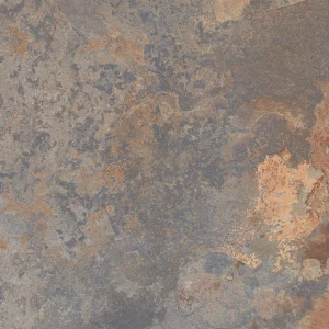 GRESIE GOLD RUST 556 DK FLOOR - 30X30 cm, ceramica, glazurată, mată, rectificată, pentru interior, inspirată de textura ardeziei, în tonuri intense de ruginiu și gri.