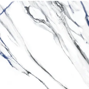 GRESIE OIKOS BLUE - 30X30 cm, ceramica glazurată, rectificata, mată, design marmură cu vene albastre si gri, stil rafinat pentru spații interioare moderne.