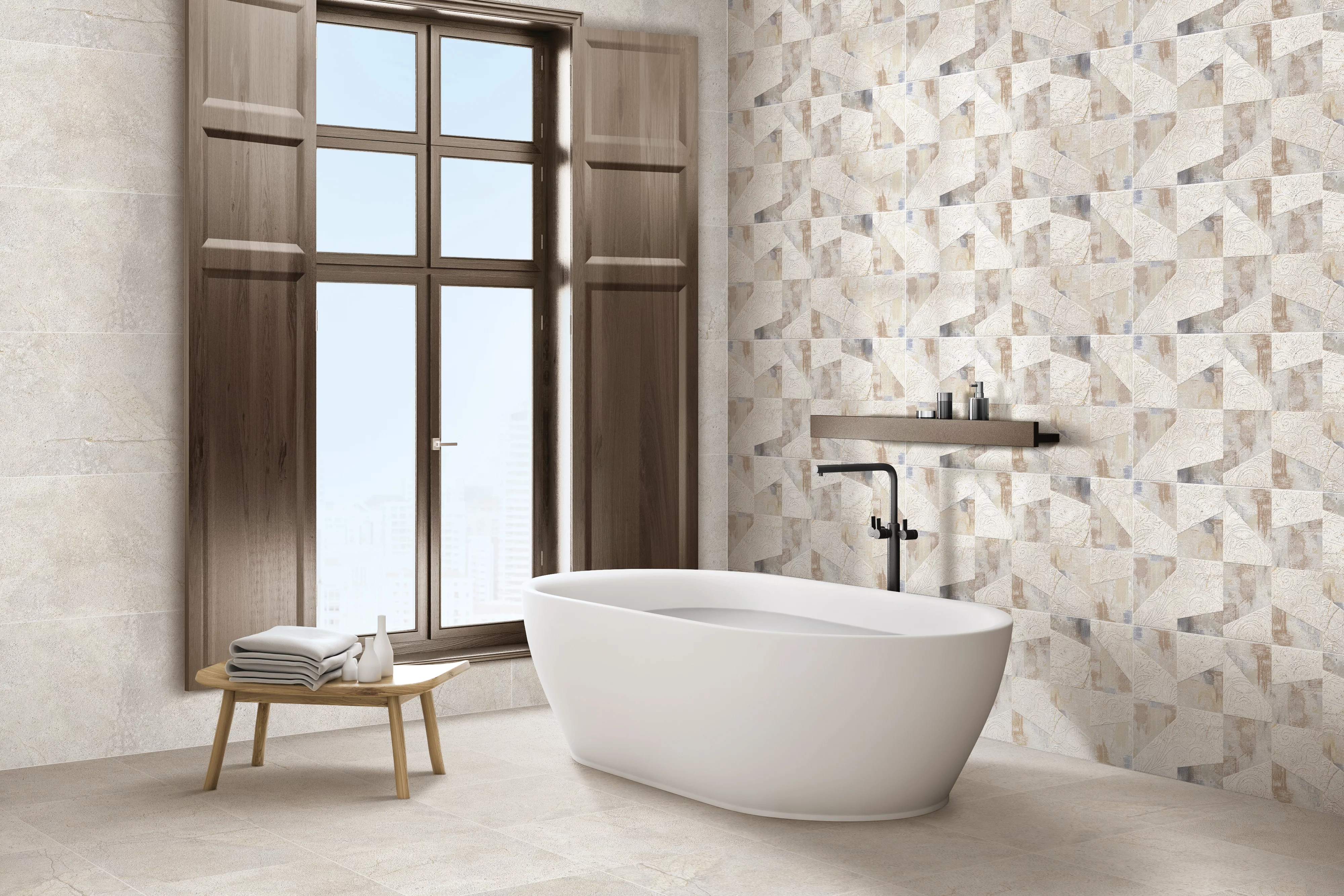 GRESIE EDEN FLOOR - 30X30 cm, ceramica glazurată, rectificata, mată, cu design natural în nuanțe calde de bej cenusiu, ideală pentru spații interioare moderne și elegante.