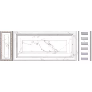 FAIANTA HARPER ROYAL DECOR - 25x75 cm, ceramica glazurată, rectificata, lucioasă, de interior, design clasic cu chenare elegante, ideala pentru accente decorative clasice si rafinate.