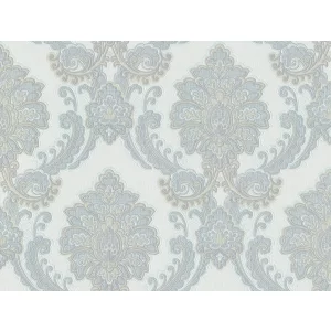 Tapet SYLVIA 826102 – 70x1000 cm (7 m²/ rola), PVC, lavabil, model floral baroc elegant, în nuanțe de crem și bej. 
