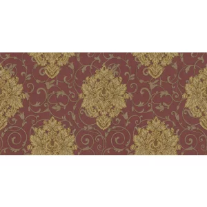 TAPET PVC CANDACE 87903 - 106X1000 cm (10.6 mp/rolă), cu model baroc elegant în nuanțe de vișiniu intens și auriu. Un design regal, plin de personalitate, ce adaugă rafinament și profunzime oricărui spațiu interior.