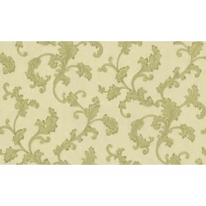 TAPET PVC CANDACE 87921 - 106X1000 cm (10.6 m²/ rolă), PVC, lavabil, model clasic vegetal elegant în nuanțe de bej. 