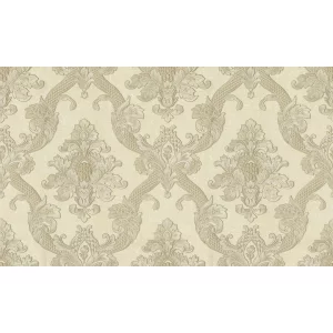 TAPET PVC OLIVIA 89756 - 106X1000 cm (10.6 m²/ rolă), PVC, lavabil, model baroc elegant în nuanțe de bej. 