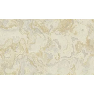 TAPET PVC ROYAL 90907 - 106x1000 cm (10.6 m²/ rolă), PVC, lavabil, model modern marmorat elegant în tonuri calde de crem, bej și gri deschis.