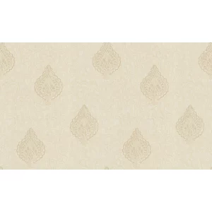 TAPET PVC ROYAL 95054 - 106X1000 cm (10.6 m²/ rolă), PVC, lavabil, fundal crem elegant cu motiv clasic tip medalion, perfect pentru spații rafinate.