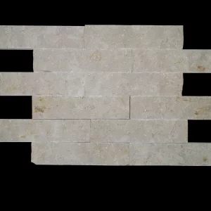 PIATRA NATURALA SINAI PEARL (LA PALET) - 7X30X1.2 cm, finisaj scapitat, nuanță caldă de bej-gri perlat, livrate la palet, ideală pentru placări interioare și exterioare.