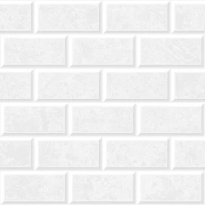 FAIANTA METRO WHITE 17072 HL - 30X60 cm, ceramică glazurată, rectificata, finisaj mat luster, aspect cărămidă alba 3D, pentru interior.