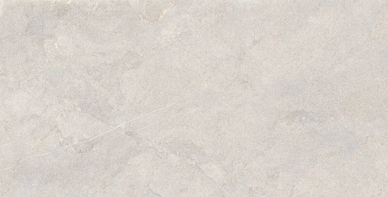 GRESIE LLOYAD GREY - 60X120 cm, porțelanată, în nuanțe de gri deschis cu aspect de piatră naturală, finisaj mat carving și punch, potrivită pentru interior și exterior.