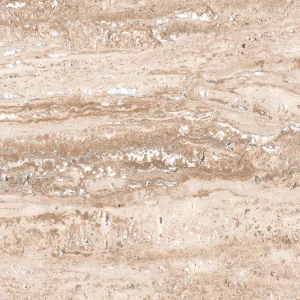 GRESIE ROYAL TRAVERTINE CREMA FLOOR - 30X30 cm, ceramică glazurată mată, finisaj natural în tonuri calde de crem-maro, pentru interior, aspect travertin, rectificată.