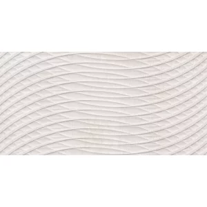 FAIANTA FINE BEIGE WAVES 40186 HL1-WG - 30X60 cm, ceramica glazurată, rectificata, mată, bej deschis, cu relief ondulat și textură sofisticată, ideală pentru interioare moderne.