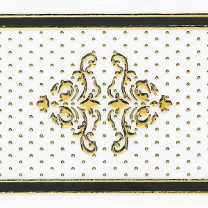 PLACA DECOR FAIANTA FC-36PH2106 - 30X60 cm, lucioasă, portelanata, glazurata, cu inserții aurii în relief, finisaj Crystal, tehnologie nano inkjet.