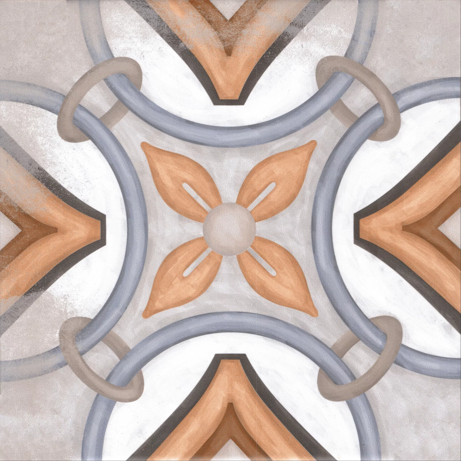 Faianta interior, 20X20 cm, ROSATA MT , aspect cu model ,maro si albastru, mata, nerectificata