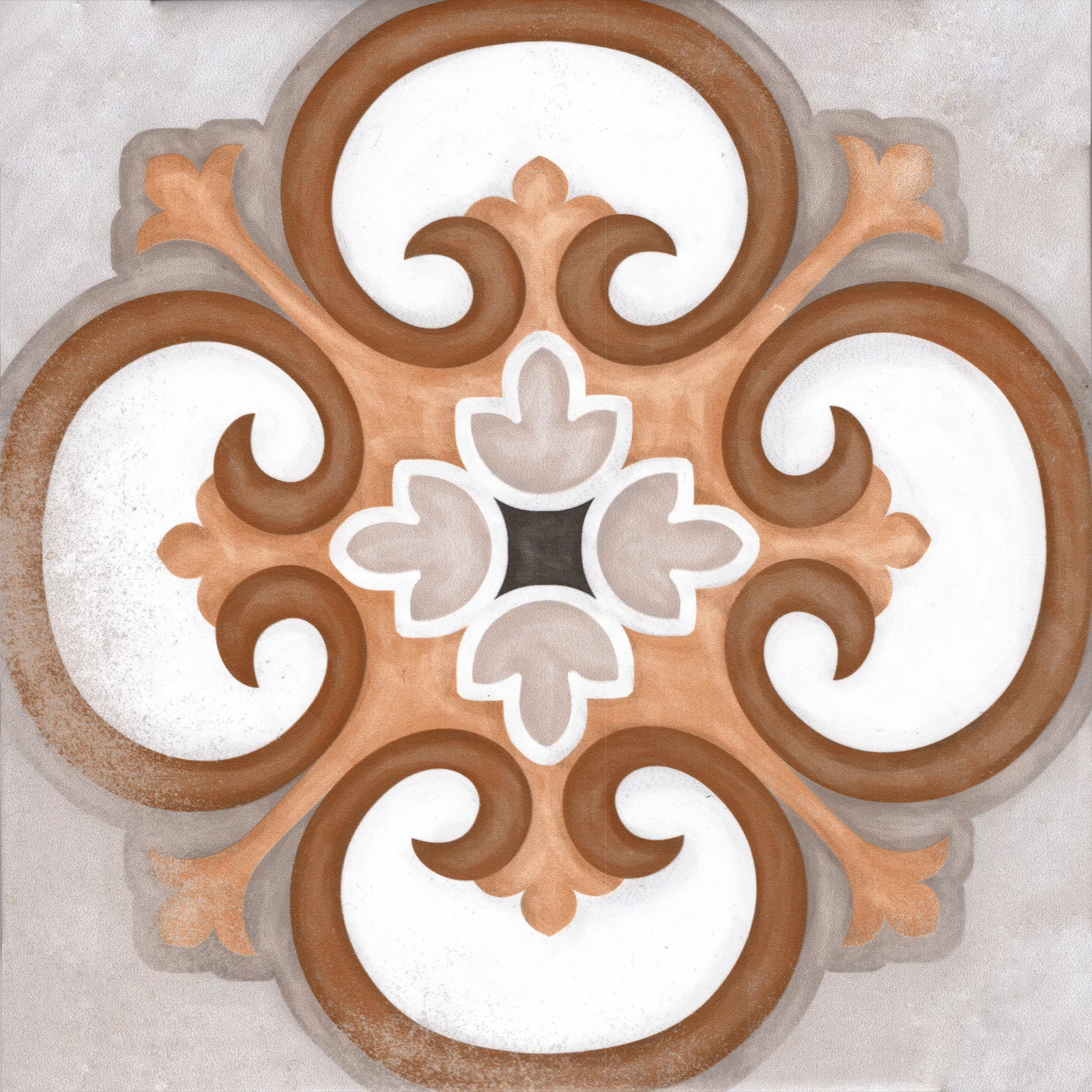 Faianta interior, 20X20 cm, ROSATA MT , aspect cu model ,maro si albastru, mata, nerectificata