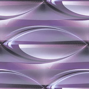 FAIANTA BOWL PURPLE DK - 25X75 cm, ceramica glazurată, lucioasă, rectificată, pentru interior, design geometric 3D în nuanțe de violet intens și mov.
