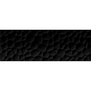 FAIANTA BLACK AND WHITE HK-BLACK - 25X75 cm, are un design geometric 3D subtil, în nuanță intensă de negru lucios, cu finisaj glazurat și margini rectificate, aduce un aer sofisticat și modern oricărui spațiu interior.