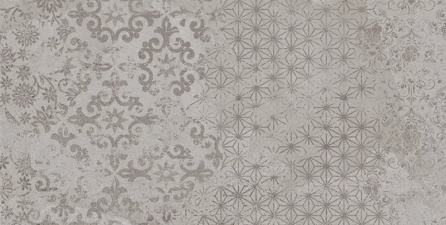 FAIANTA G ATELER GRIS HL1 - 30X60 cm, ceramica glazurata, rectificata, mata, model vintage în nuanțe gri, finisaj glue, ideal pentru băi și bucătării elegante.