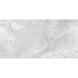 FAIANTA CLEVER GREY 15276-L - 30X60 cm, ceramica glazurata, rectificata, impresionează prin nuanțele sale elegante de gri deschis și textura care imită marmura naturală, cu un finisaj lucios care reflectă lumina și adaugă profunzime spațiului.